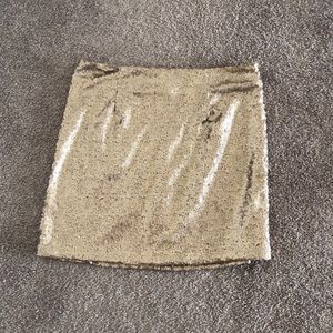 Gold Mini Skirt